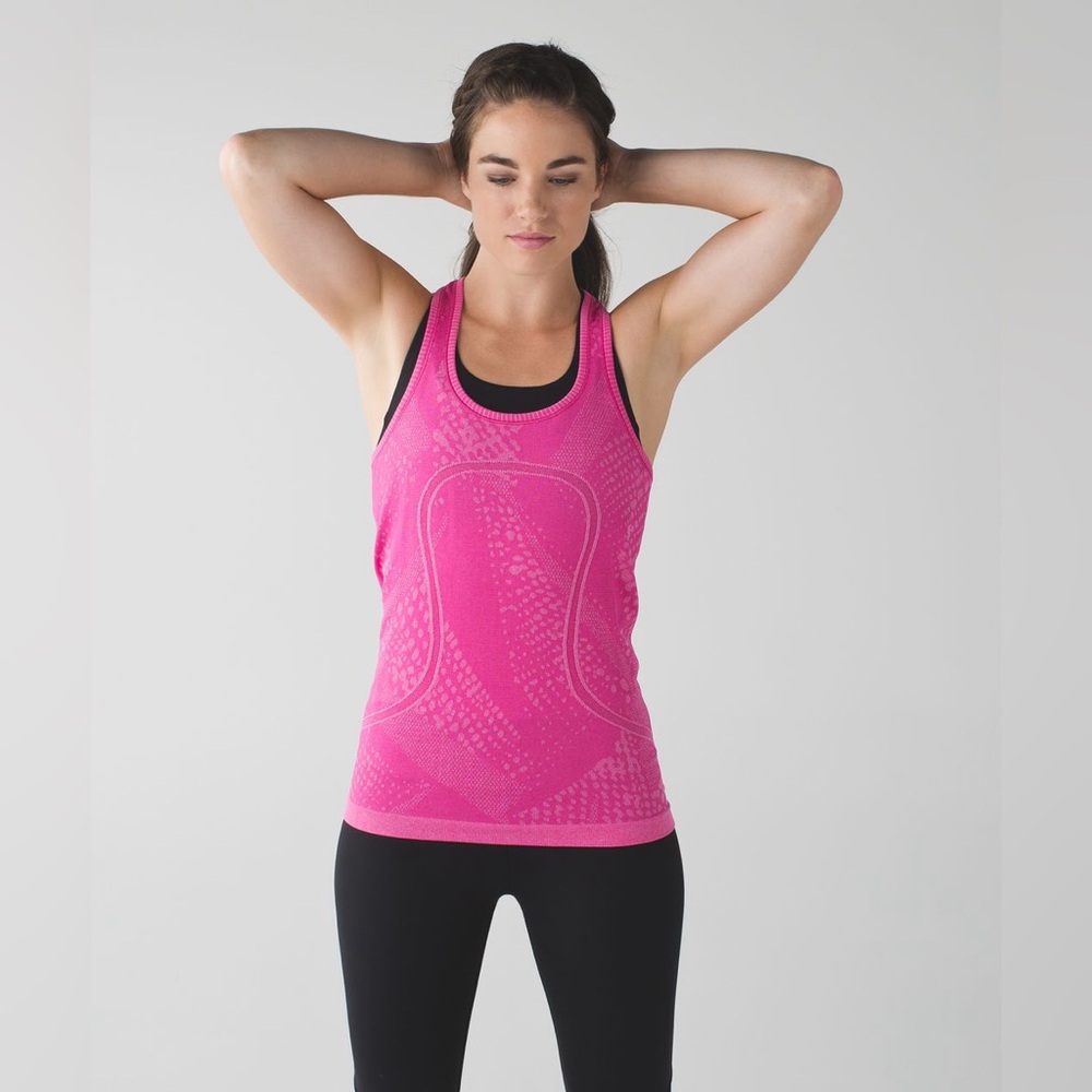 Lululemon Swiftly Tech Racerback Heathered Jewelled Magenta Style‎ W1N45S Size 2 - Picture 2 of 10